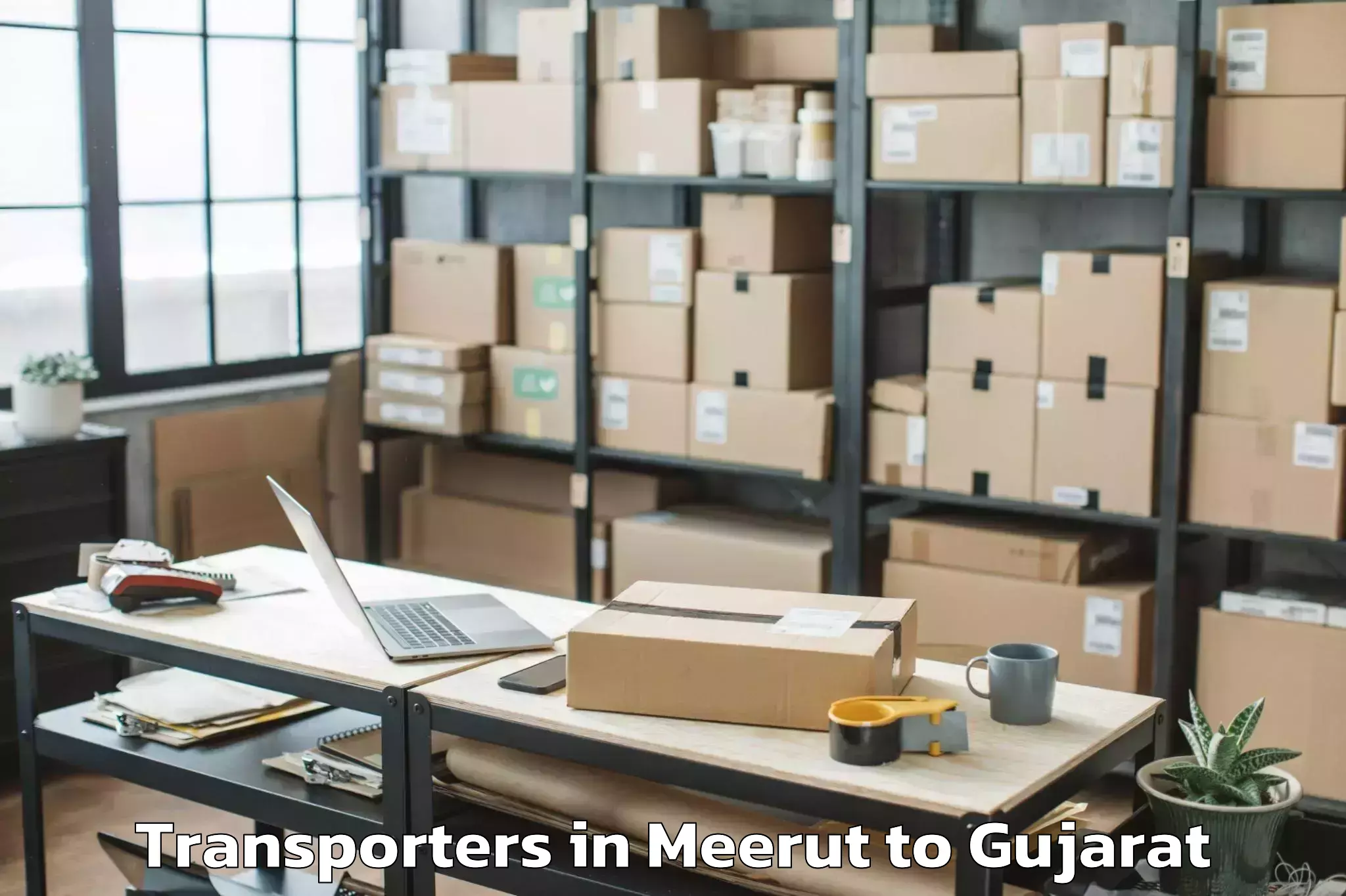 Expert Meerut to Mehsana Transporters